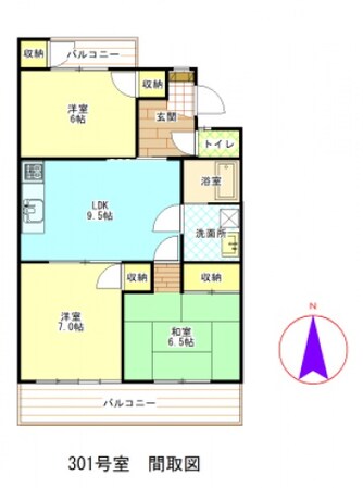 サニーパーク貝沢の物件間取画像